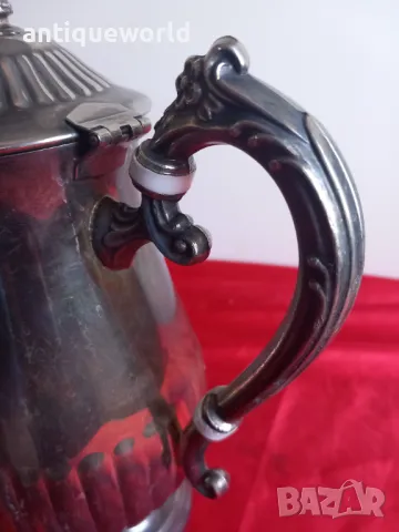 Стара Барокова ПОСРЕБРЕНА Кана , Чайник, снимка 2 - Антикварни и старинни предмети - 47543456