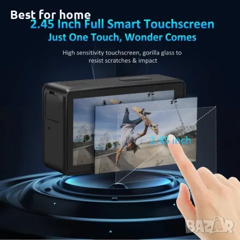 WiFi Екшън камера VICTSING Touch 2,45, снимка 10 - Камери - 48752522