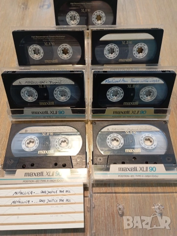 Лот от 7бр Хромни аудио касети Maxell XL II 90 Made in Japan Metallica Pink Floyd Marrilion