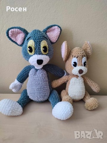 Плетени играчки Том и Джери , снимка 2 - Други - 41490285