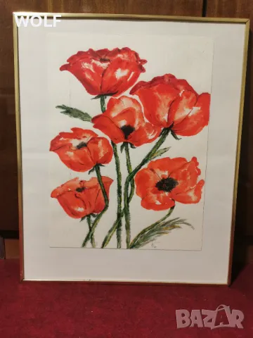 Авторска масло бои върху картон подписана немска картина, снимка 8 - Картини - 48721113