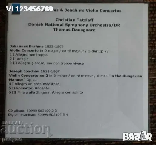 СД - BRAMS&JOACHIM-Violin Concertos CD, снимка 2 - CD дискове - 50646653