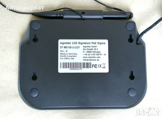 Таблет за подпис 4" монохромен - ARAG signotec LCD Signature Pad Sigma / Germany, снимка 3 - Друга електроника - 49761388