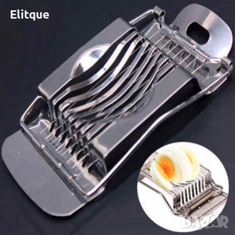 Уред за ръчно рязане на варени яйца от неръждаема стомана, снимка 4 - Други - 52903262