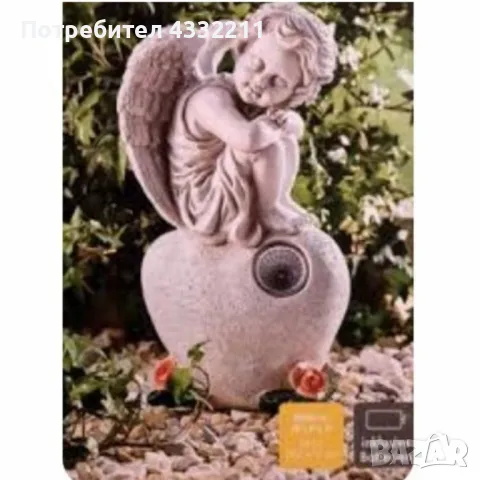 Светеща LED статуетка ангел In Ewiger Liebe – Символ на вечна любов и спокойствие, снимка 3 - Статуетки - 49064328