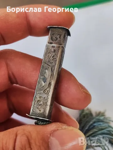 Стар сребърен държач за червило 0.900, снимка 3 - Бижутерийни комплекти - 49581510