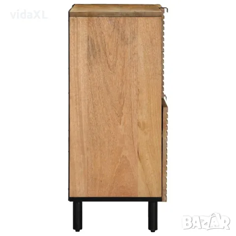 vidaXL Шкаф кафяв 80x33x75 cm Масивна дървесина Манго, снимка 3 - Шкафове - 56147537