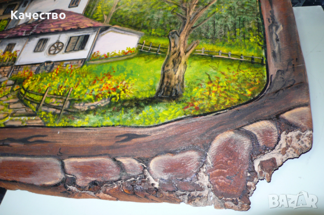 Маслена картина върху дървено пано , снимка 5 - Картини - 36346044
