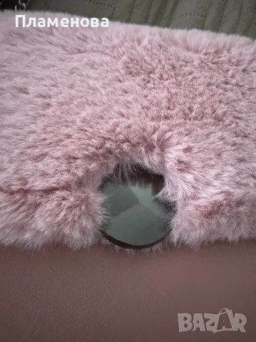 Дамска розова чанта с пух, снимка 8 - Чанти - 48960053