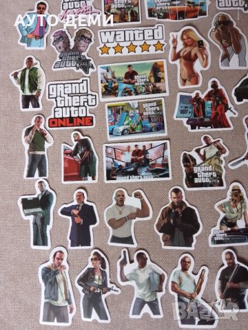 Самозалепващи стикери лепенки GTA 5 за кола автомобил джип мотор тротинетка велосипед , снимка 5 - Аксесоари и консумативи - 40600068