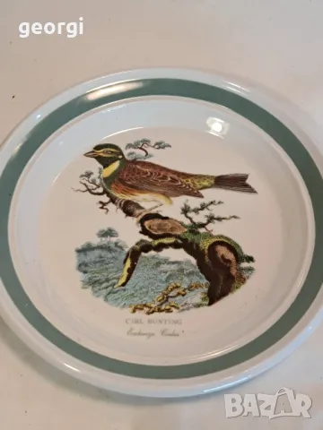 английска порцеланова чиния с птица Portmeirion  25/2, снимка 2 - Антикварни и старинни предмети - 50035353