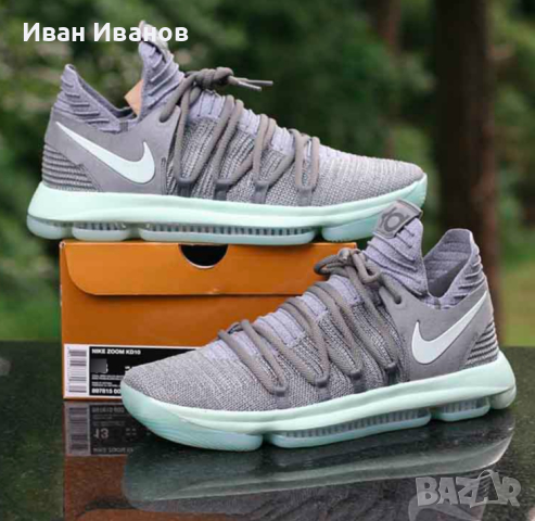 Nike KD 10 Cool Grey Igloo оригинални маратонки номер 40,5 -41, снимка 1 - Маратонки - 44827435