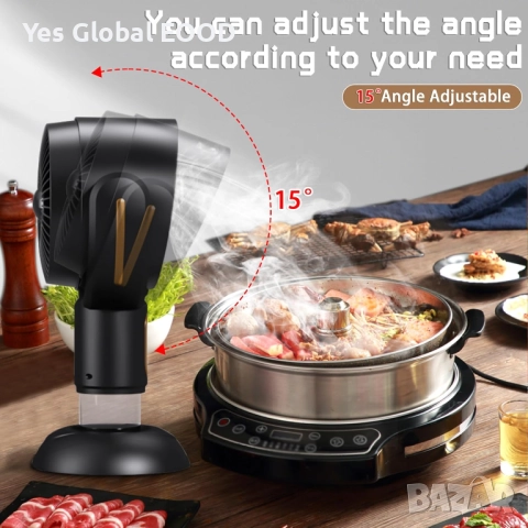 Mostop преносим абсорбатор USB с 2 скорости и миещ се филтър, снимка 3 - Друга електроника - 52413426