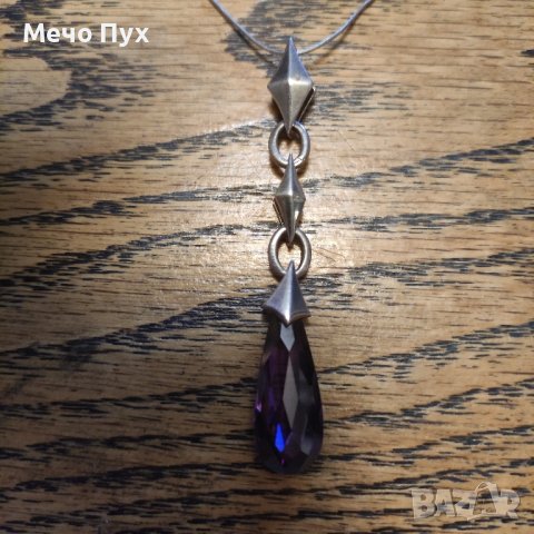 Сребърно колие с висулка (161), снимка 4 - Колиета, медальони, синджири - 41473706