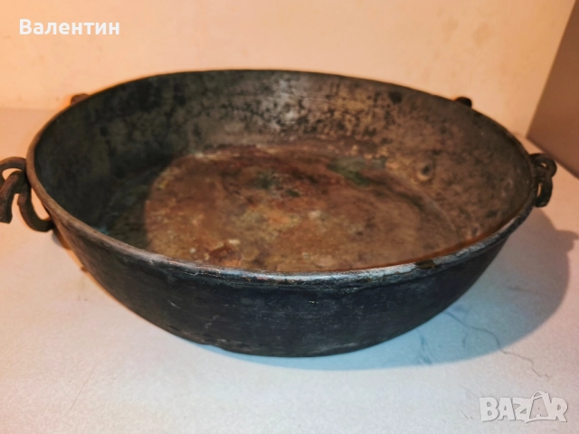 Бакърена тава с дръжки 15, снимка 7 - Антикварни и старинни предмети - 52524685