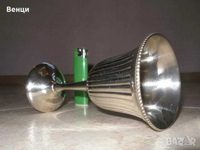 Месингова Посребрена Чаша, снимка 5 - Антикварни и старинни предмети - 52686838