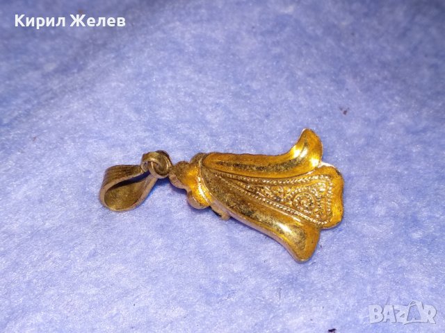 СТАРИНЕН ПОЗЛАТЕН СКЪПОЦЕНЕН ОРНАМЕНТИРАН МЕДЕН МЕДАЛЬОН с ЮВЕЛИРНО ФАСЕТИРАН ПЕРИДОТ ОЛИВИН 37033, снимка 6 - Антикварни и старинни предмети - 39934544