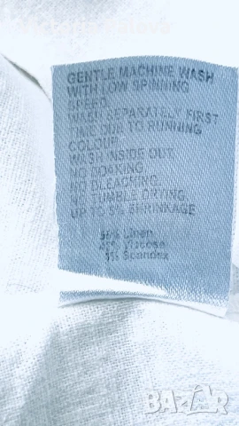 Елегантна бяла рокля FRANSA лен и вискоза, снимка 10 - Рокли - 51026262