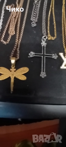 10бр позлатени женски колиета и кутия за бижута, снимка 7 - Антикварни и старинни предмети - 52225854