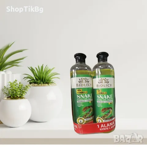 BIOLICY Snake Herbal Care Shampoo – НОВА ФОРМУЛА за силна, здрава и плътна коса!, снимка 2 - Продукти за коса - 50108219