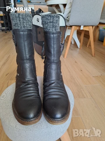 Кожени ботуши Rieker, номер 38, снимка 2 - Дамски ботуши - 51287454