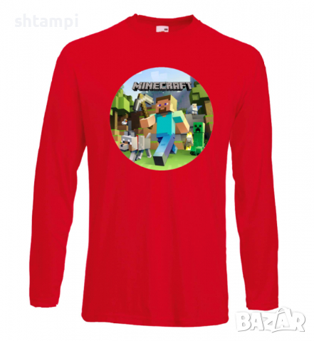 Мъжка тениска майнкрафт Minecraft 4,Minecraft,Игра,Забавление,подарък,Изненада,Рожден Ден., снимка 16 - Тениски - 36495070