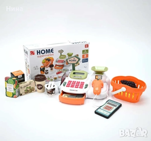 Детски супермаркет Home, реална Елка, плодове, четец, снимка 2 - Образователни игри - 52620418