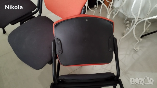 Стол - посетителски офис столове текстилна дамаска  4бр., снимка 5 - Столове за офис - 52108606