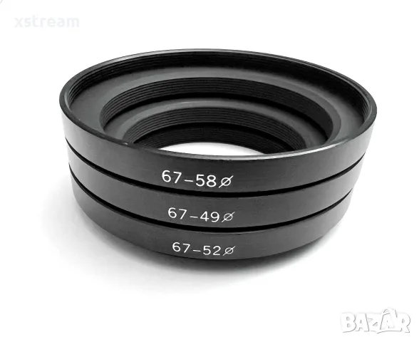 3Х Step-UP Преходник за филтър на резба за обектив, Различни размери, Lens Filter Adapter Ring НОВ!