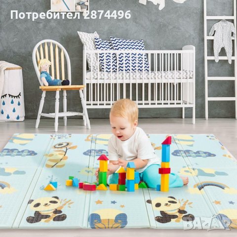 3886ПАНДИ И СЪРНИЧКИ   Двулицево детско килимче, снимка 12 - Други - 41642904