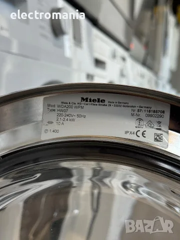 Пералня Miele W Classic WDA200WPM EcoComfort 7кг, снимка 6 - Перални - 55902371