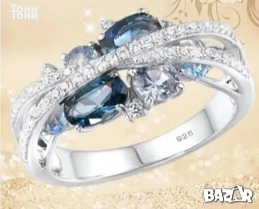 Нов Дамски Сребърен Пръстен с Цирконий