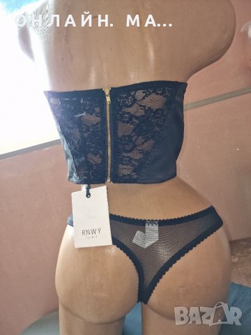 Комплект. CELESTE  BUSTIER-BLACK - RNWY SYNDEY/85B-L, снимка 6 - Корсети, бюстиета, топове - 40699043