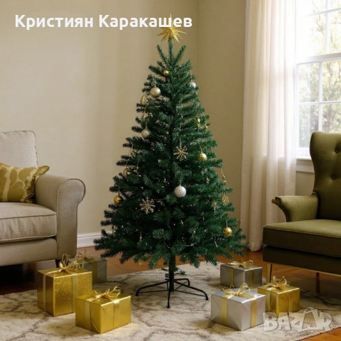 Изкуствена Kоледна елха, снимка 4 - Декорация за дома - 52656594