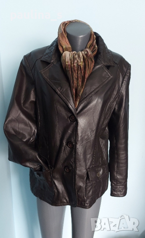 Естествена кожа / Два различни броя / Кафяво марково сако и яке "Bonita" и "Style & Co" , снимка 4 - Сака - 44779253