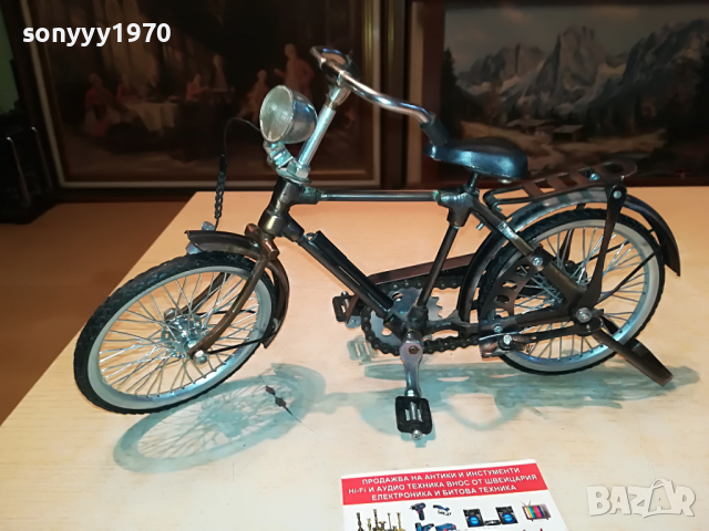 МЕТАЛНО МАСИВНО КОЛЕЛО ВНОС ШВЕЦИЯ 1604222012, снимка 3 - Антикварни и старинни предмети - 36478207