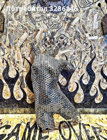 Склуптора бюст изработена от гайки неръждавейка 2А, снимка 4 - Декорация за дома - 53604449