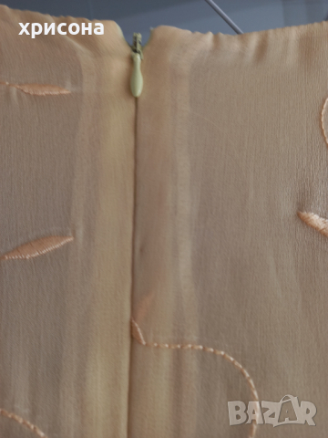 Бална(официална ) дълга рокля в пастелно жълто-зелено, снимка 5 - Рокли - 35935129