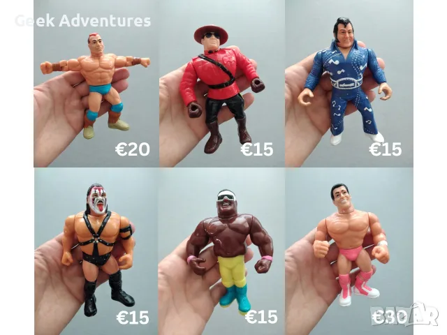 WWF/WWE Винтидж Кечисти Ретро 90те Екшън Фигурки Hulk Hogan Pro-Wrestling, снимка 5 - Колекции - 56258869