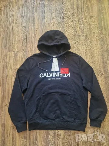 Страхотен мъжки суитчър, CALVIN KLEIN нов с етикет,  размер L , снимка 4 - Суичъри - 47795263