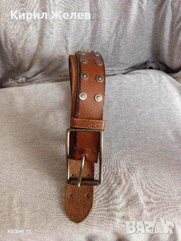 Модерен кожен колан с капси много красив стилен дизайн 35273