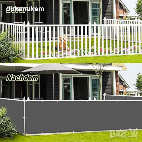 Защитна преграда за балкон 90х500 см – водоустойчива, UV защита, антрацит, снимка 5 - Други стоки за дома - 52463781