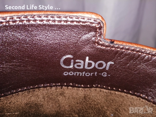 № 40 Gabor дамски боти естествена кожа в кафяв цвят, снимка 12 - Дамски боти - 52921137