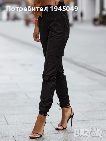 Дамски ежедневни карго панталони - С размер, снимка 2 - Панталони - 51149856