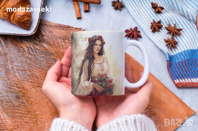 Порцеланови чаши с български народни мотиви, снимка 7 - Чаши - 42843358