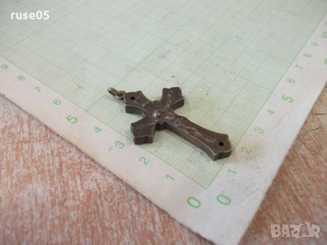 Кръст бронзов стар - 6,51 гр., снимка 2 - Други ценни предмети - 34582422