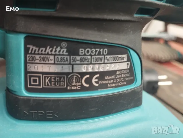 Вибро шлайф Makita BO3710, снимка 3 - Други инструменти - 50378410