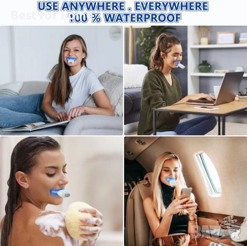 Комплект за избелване на зъби с LED светлини, снимка 8 - Друга електроника - 51120886