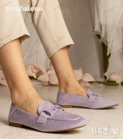 Дамски ажурни мокасини с декорация Mensory, 6цвята , снимка 5 - Дамски ежедневни обувки - 49638780