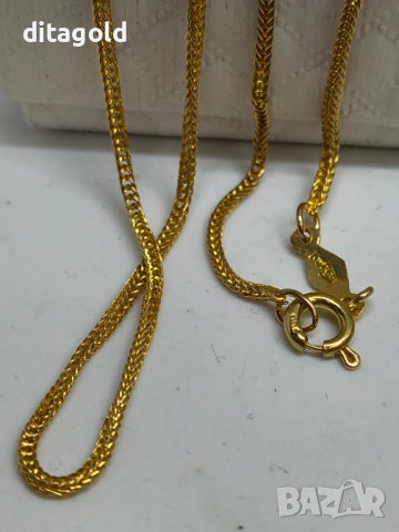 Употребяван 18К златен синджир и 18К златен кръст, снимка 7 - Колиета, медальони, синджири - 52751103